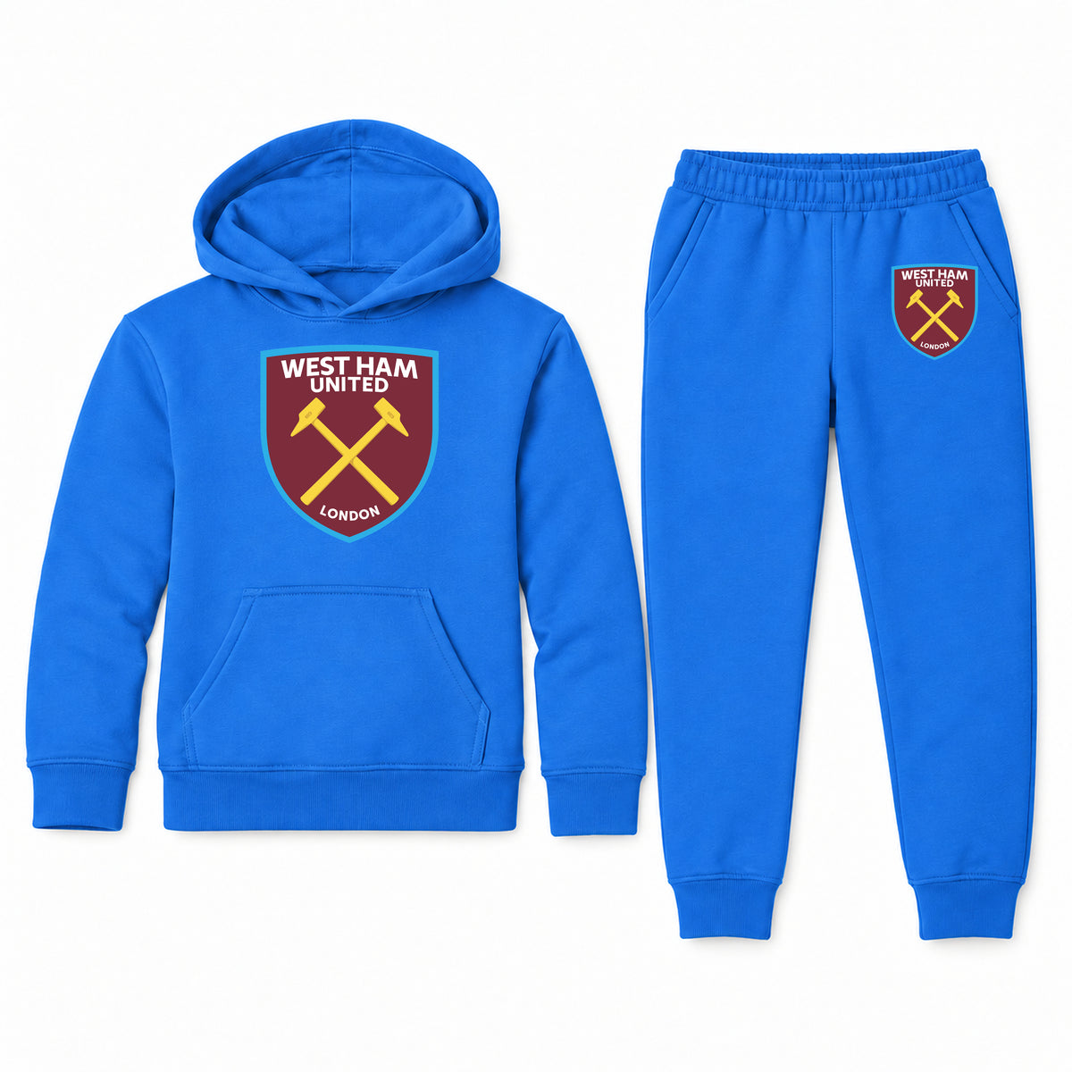 West Ham United FC youth hoodie jogger set, Blue, Youth Large ages 10–12