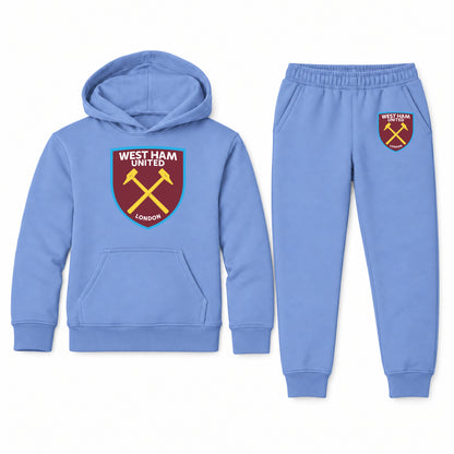 West Ham United FC youth hoodie jogger set, Carolina Blue, Youth Large ages 10–12