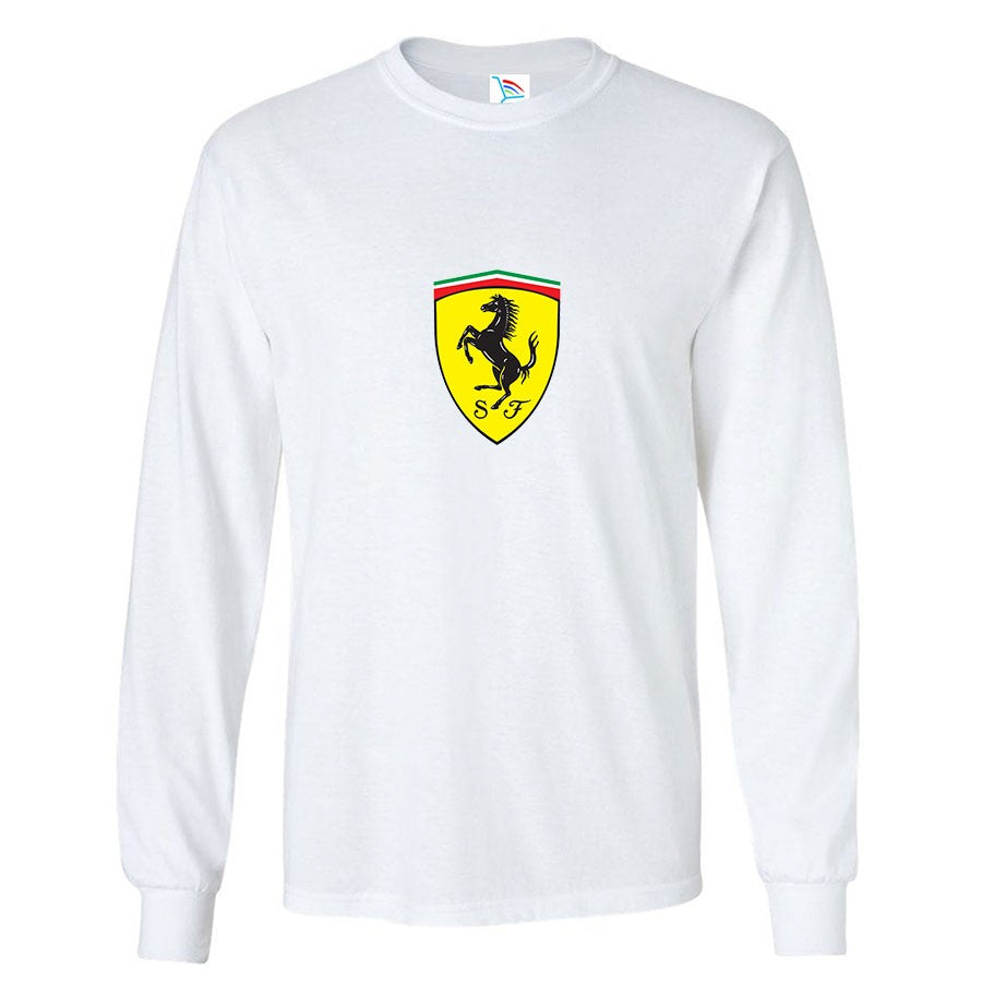 Youth Kids Ferrari Motorsport Car Long Sleeve T-Shirt