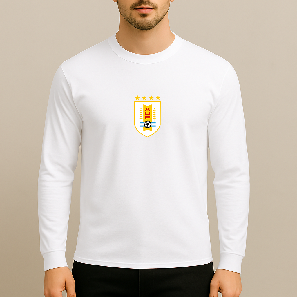 Men's Uruguay National Soccer Team Long Sleeve T-Shirt