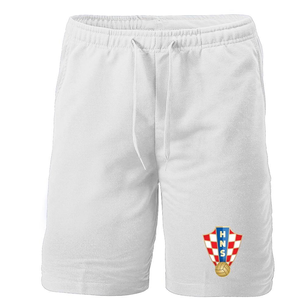 Men's Croatia National Soccer Team Athletic Fleece Shorts