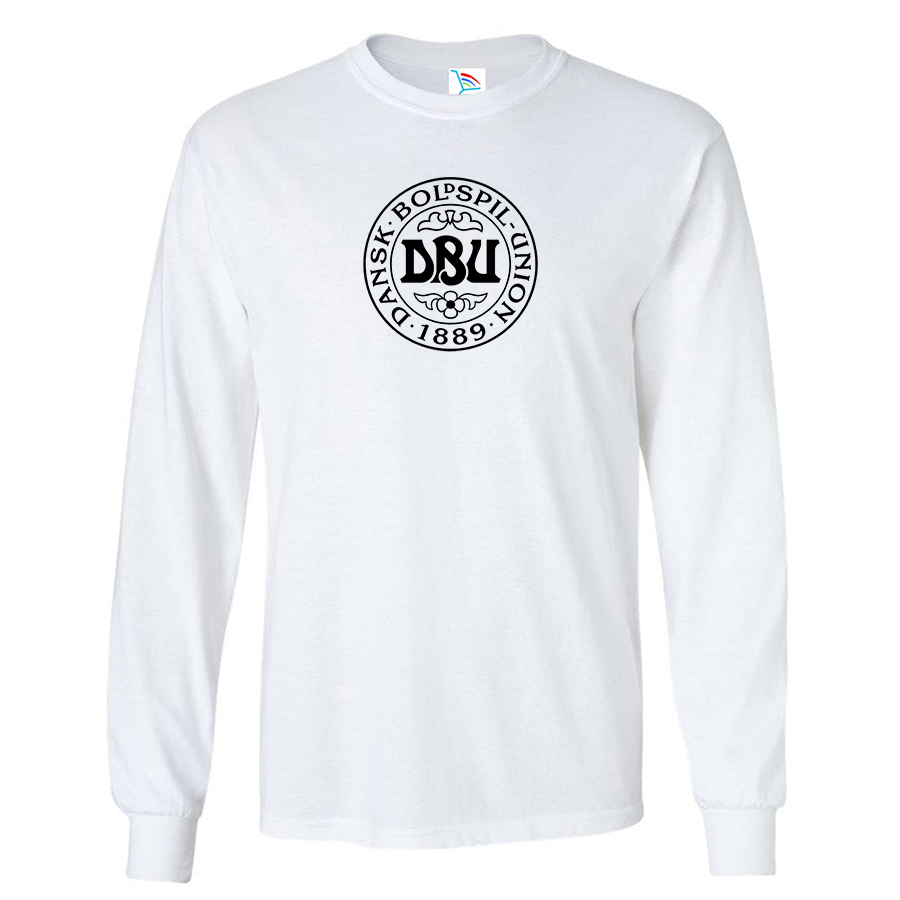 Youth Kids Denmark Soccer Long Sleeve T-Shirt