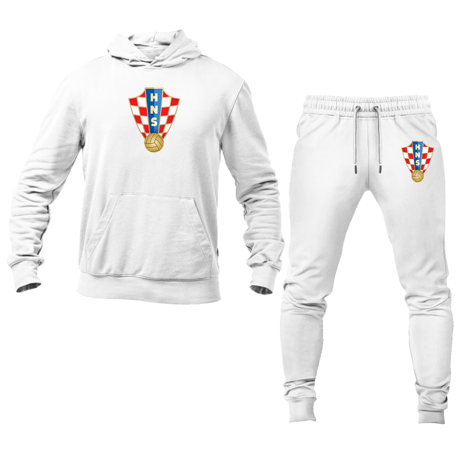 Men's Croatia National Soccer Team Hoodie Joggers Set