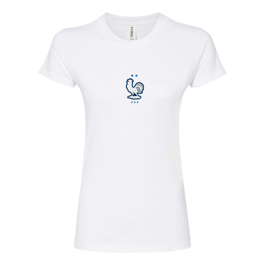 Women's France National Soccer Team  Round Neck T-Shirt