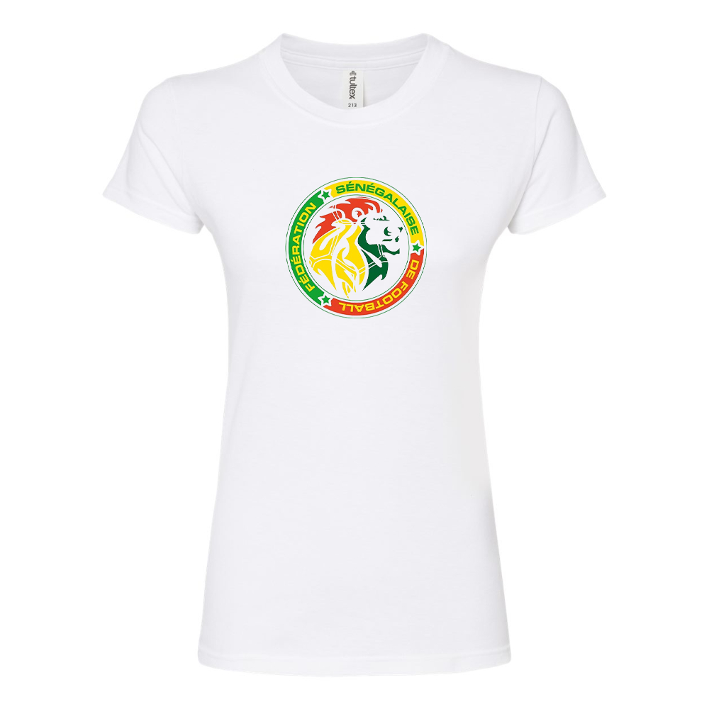 Women's Senegal National Soccer Team Round Neck T-Shirt