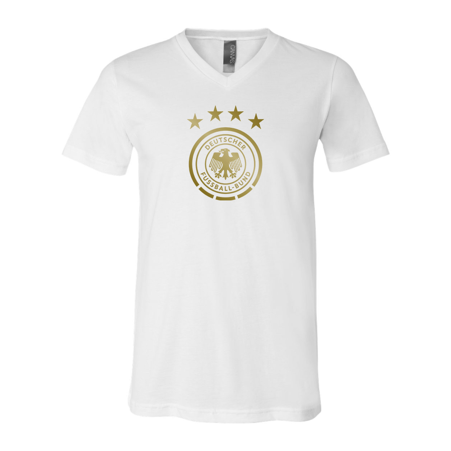 Men’s Germany Soccer - BELLA + CANVAS - Jersey V-Neck Tee - 3005