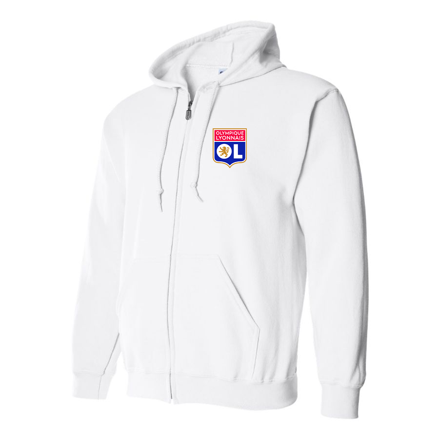 Men's Olympique Lyonnais FC Zipper Hoodie