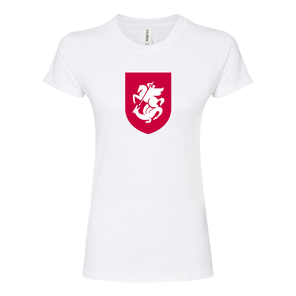 Women's Georgia National Soccer Team Round Neck T-Shirt