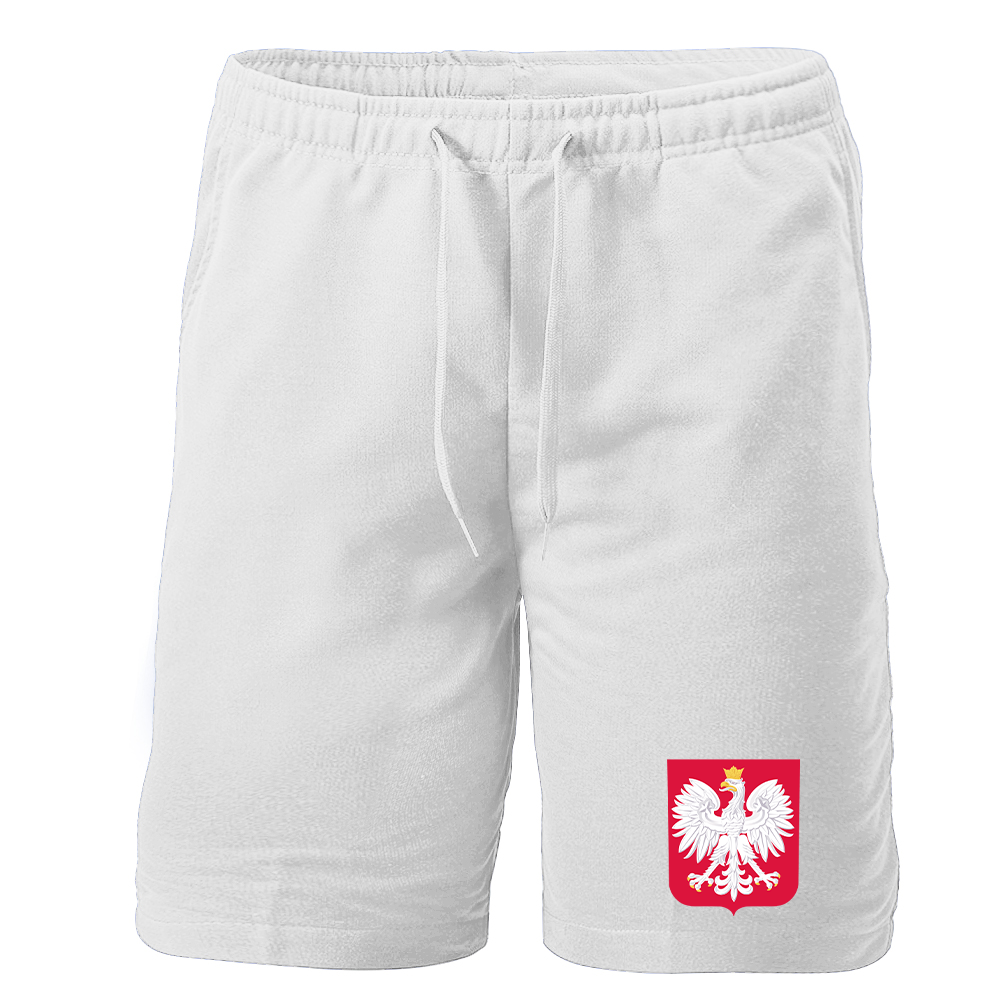 Men's Poland National Soccer Team Athletic Fleece Shorts