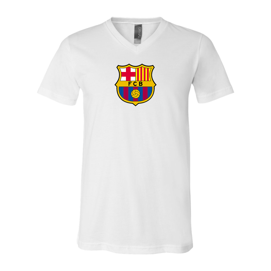 Men’s F.C.  Barcelona Soccer - BELLA + CANVAS - Jersey V-Neck Tee - 3005