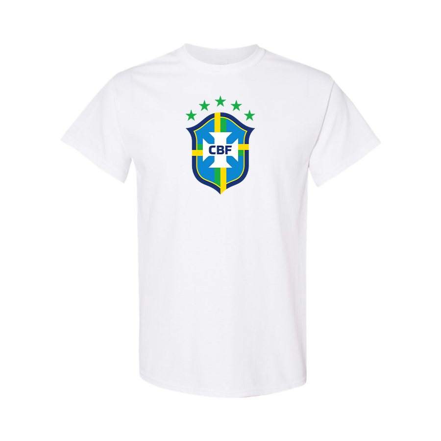 Youth Kids Brazil National Soccer Team Cotton T-Shirt