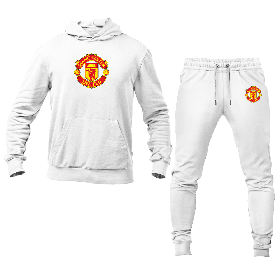 Men’s Manchester United Soccer Soccer Logo Hoodie Joggers Set