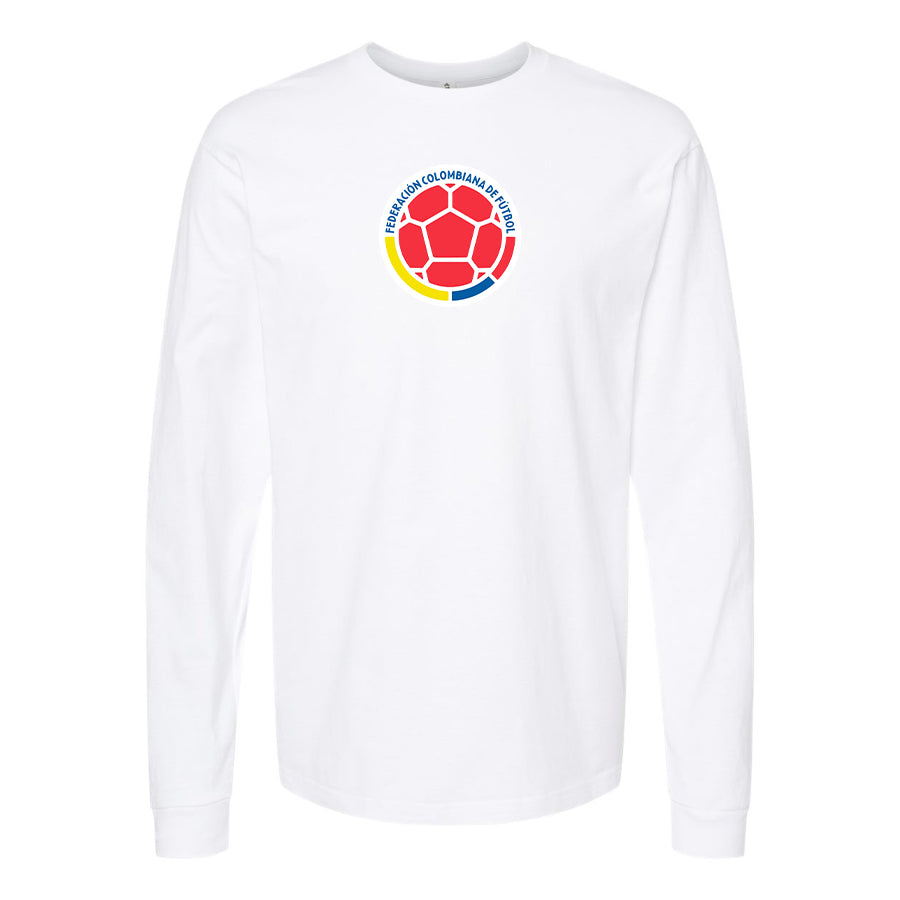 Men's Colombia National Soccer Team Cotton Long Sleeve T-Shirt