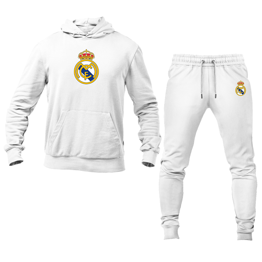Men’s Real Madrid Soccer Logo Hoodie Joggers Set