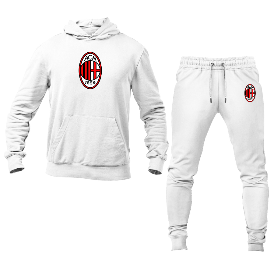 Men’s AC Milan Soccer Logo Hoodie Joggers Set