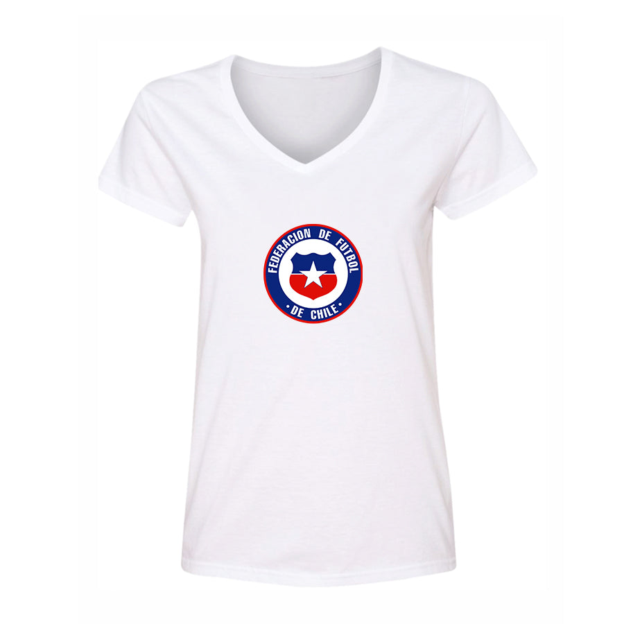 Women's Chile National Soccer Team   V-Neck T-Shirt