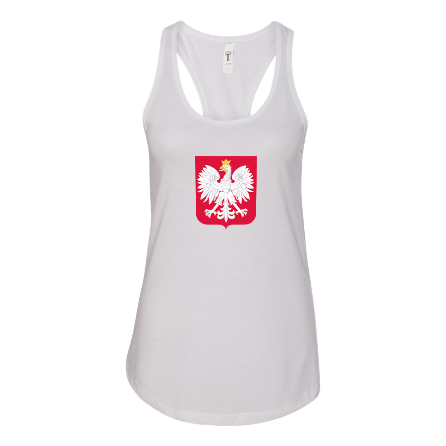 Women's Poland National Soccer Team Racerback Tank Top