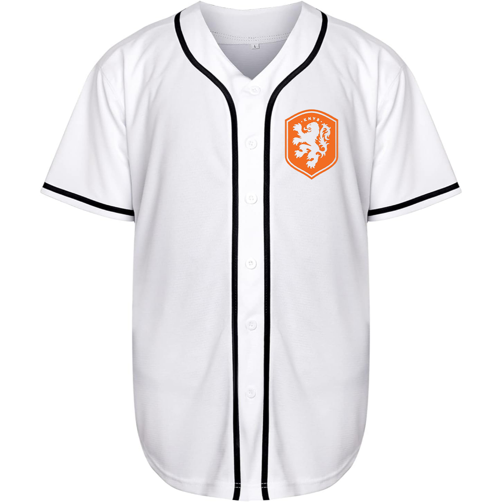 Men's Netherlands National Soccer Team Baseball Jersey