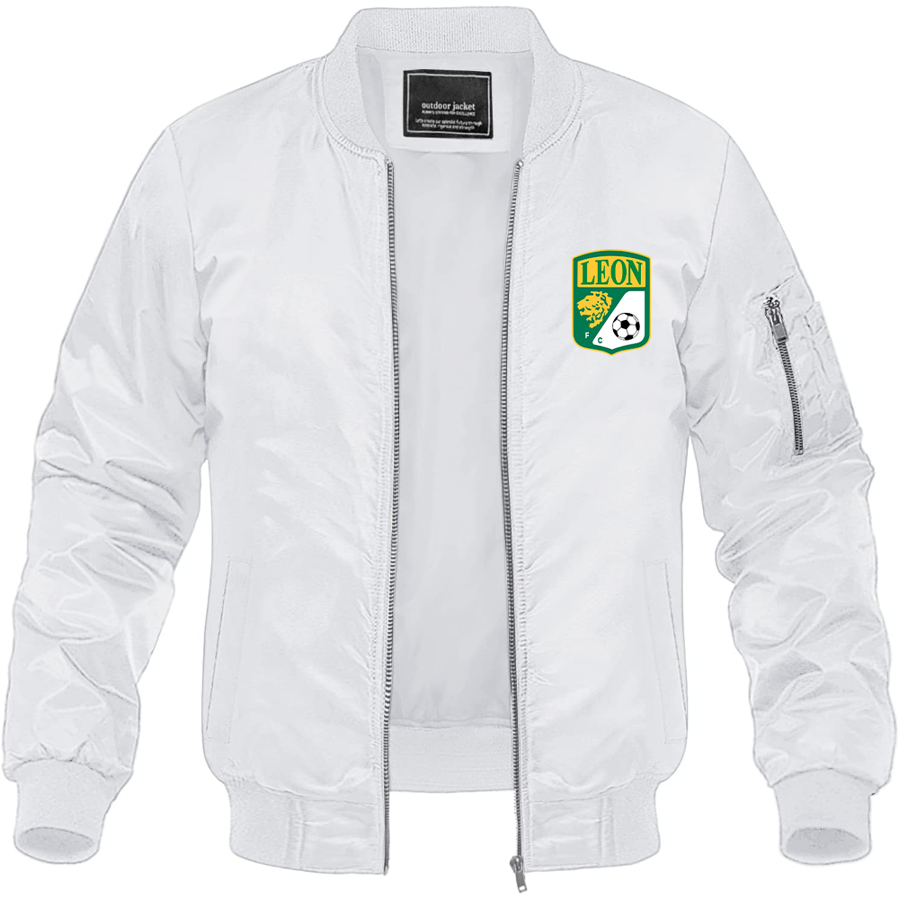 Men's Leon FC Lightweight Bomber Jacket Windbreaker Softshell Varsity Jacket Coat