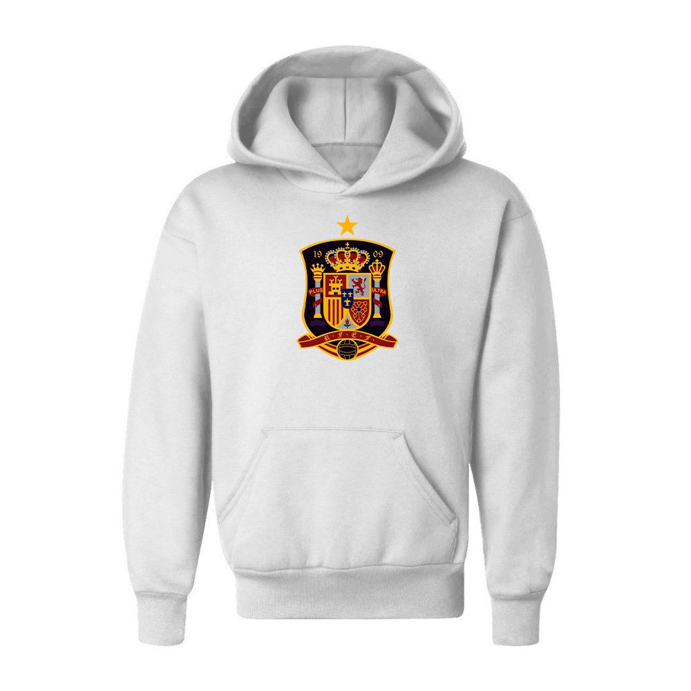 Youth Kids Spain National Soccer Team Pullover Hoodie