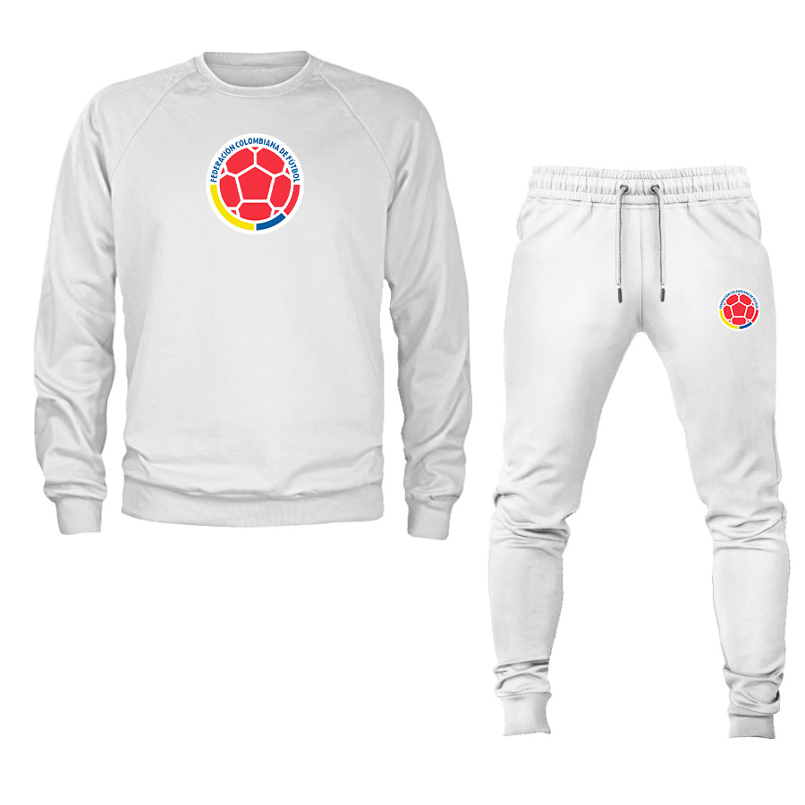 Men's Colombia National Soccer Team Crewneck Sweatshirt Joggers Suit