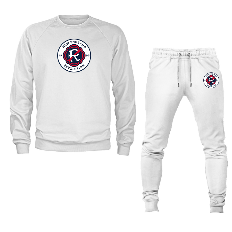 Men's New England Revolution FC Crewneck Sweatshirt Joggers Suit