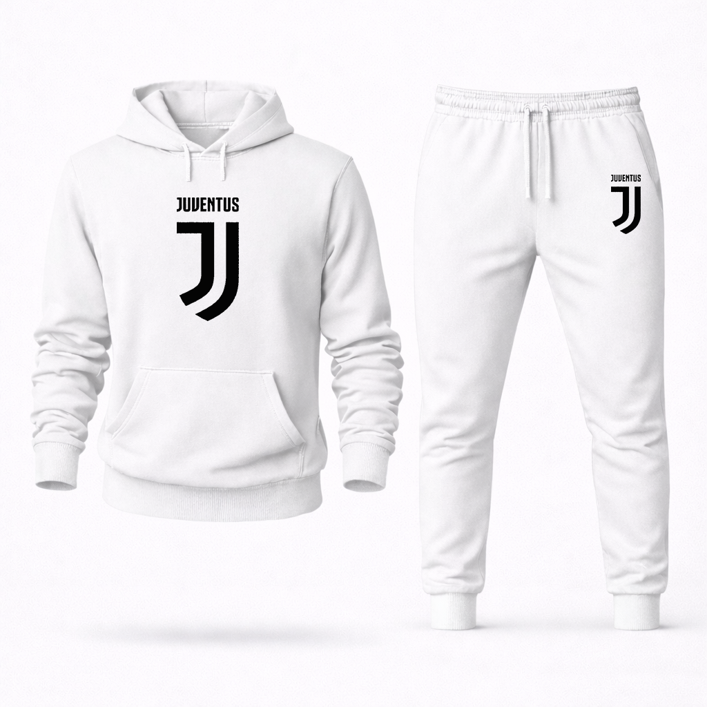 Men's Juventus Soccer Logo Hoodie Joggers Set