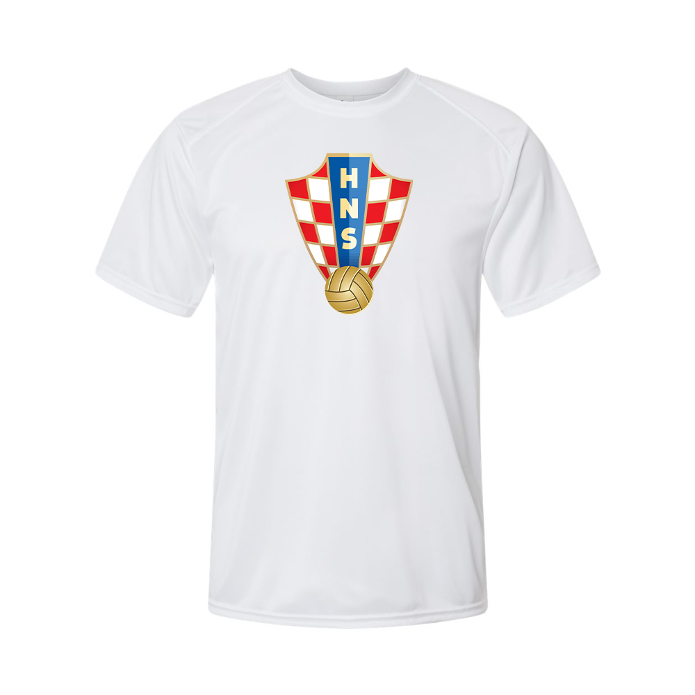 Youth Kids Croatia National Soccer Team Performance T-Shirt