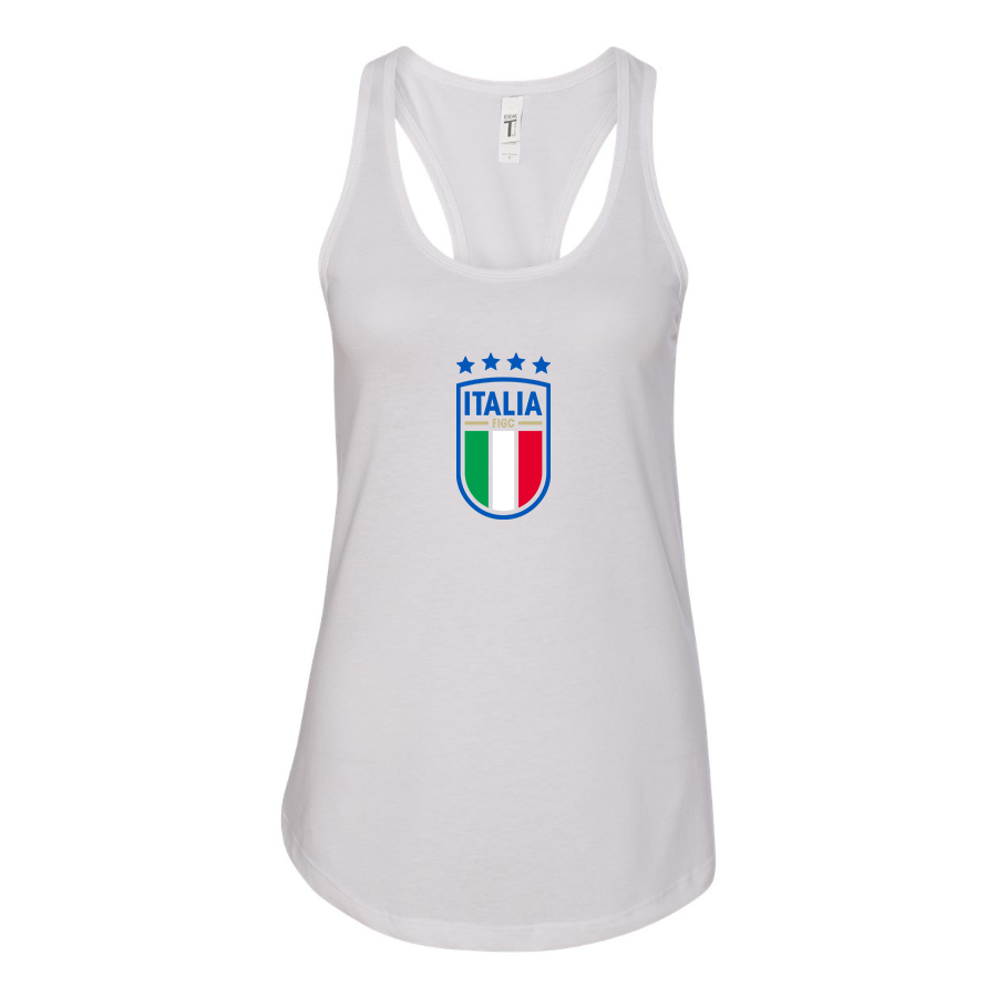 Women's Italy National Soccer Racerback Tank Top