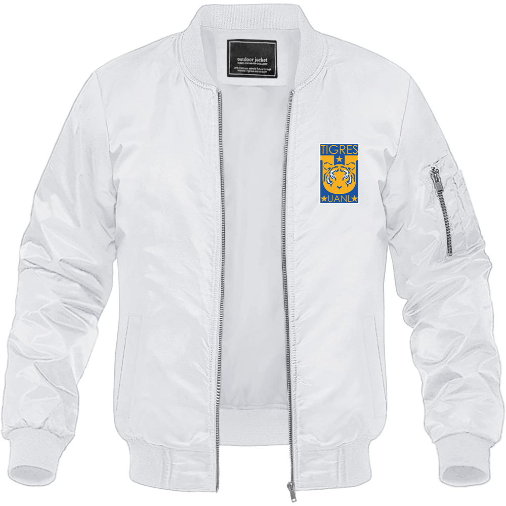 Men's Tigres UANL FC Lightweight Bomber Jacket Windbreaker Softshell Varsity Jacket Coat