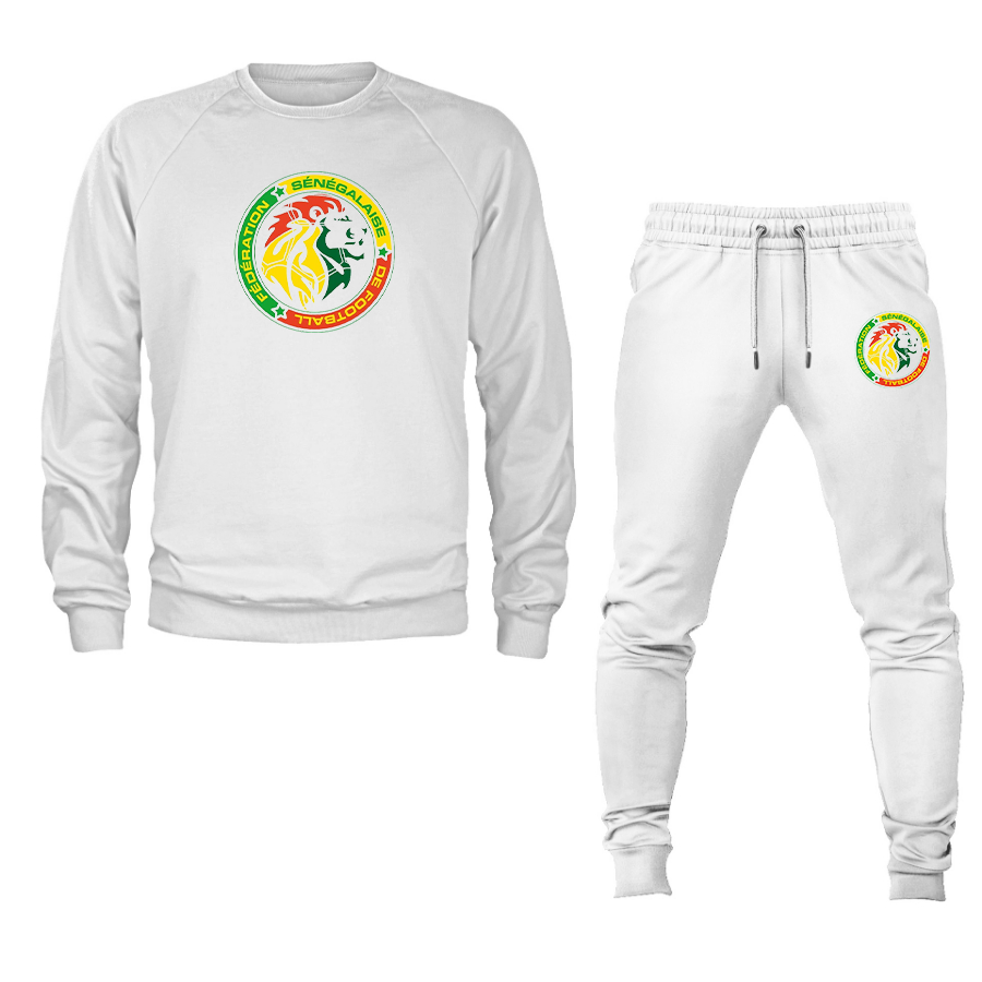 Men's Senegal National Soccer Team Crewneck Sweatshirt Joggers Suit