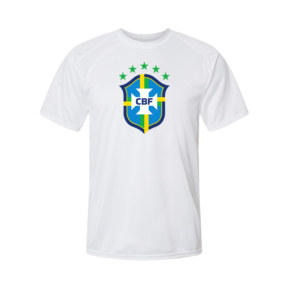 Youth Kids Brazil National Soccer Team Performance T-Shirt