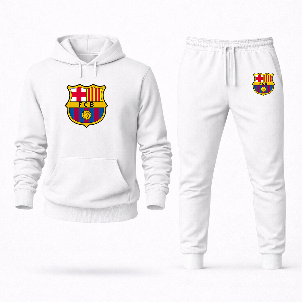 Men's F.C. Barcelona Soccer Logo Hoodie Joggers Set