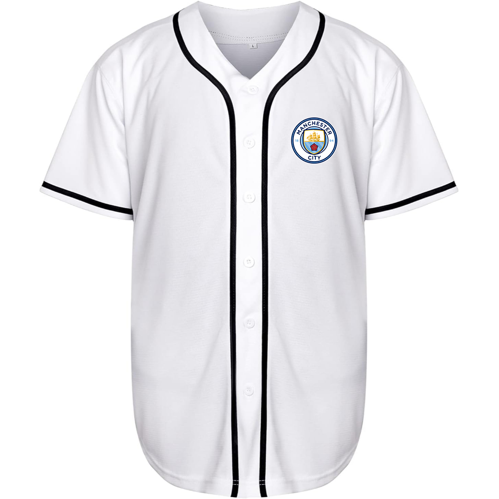 Men's Manchester City Soccer Baseball Jersey