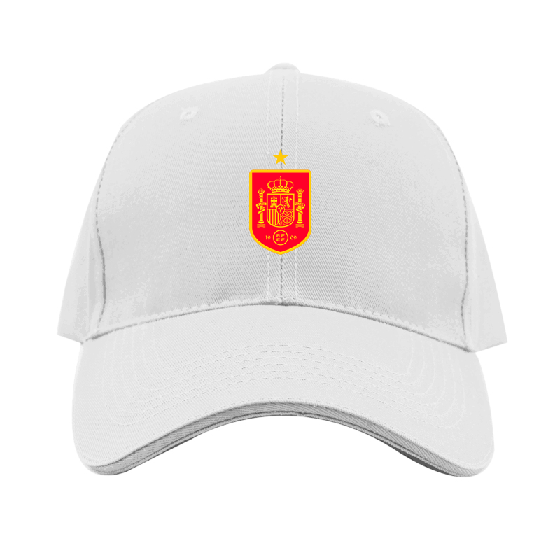 Spain Red Logo National Soccer Team Dad Baseball Cap Hat