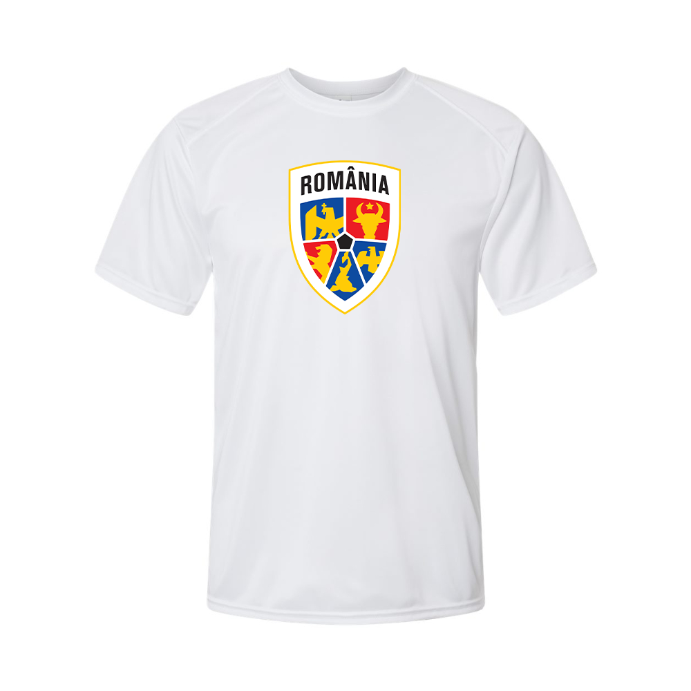 Men's Romania National Soccer Team Performance T-Shirt