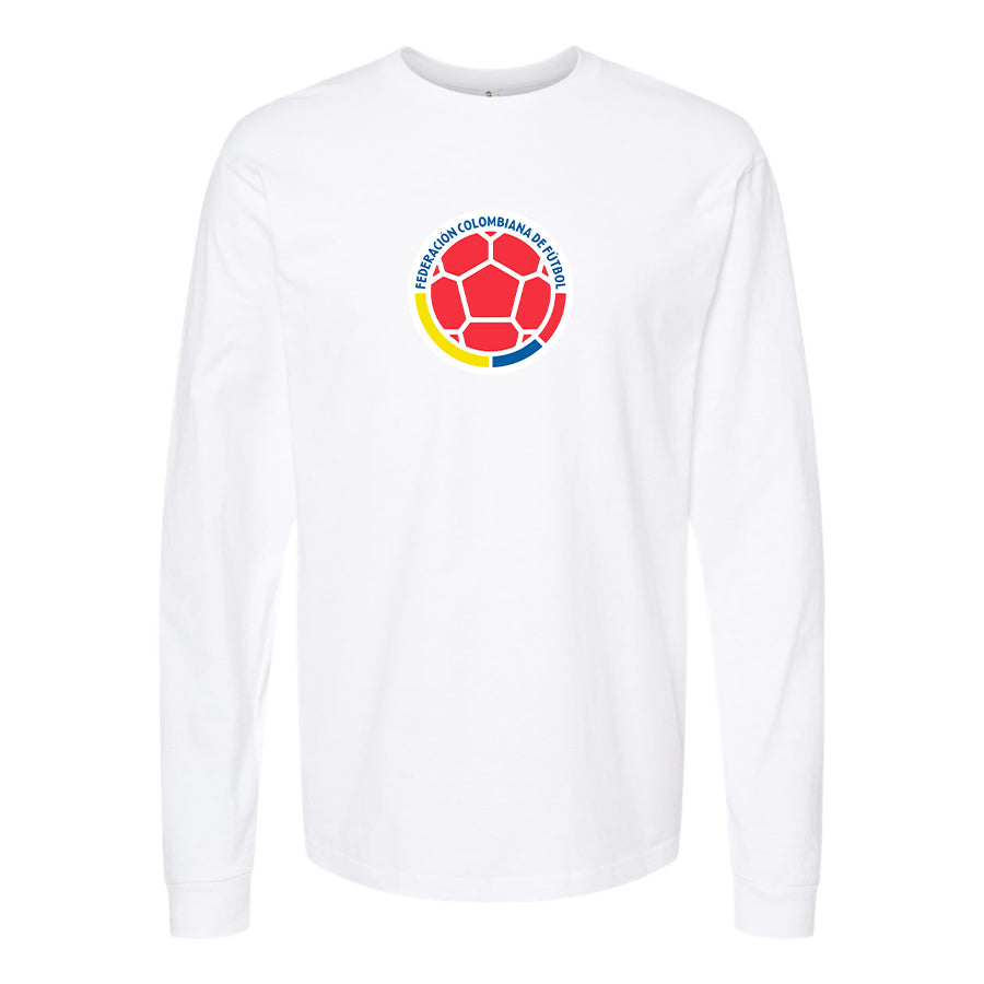 Youth Kids Colombia National Soccer Team Long Sleeve T-Shirt