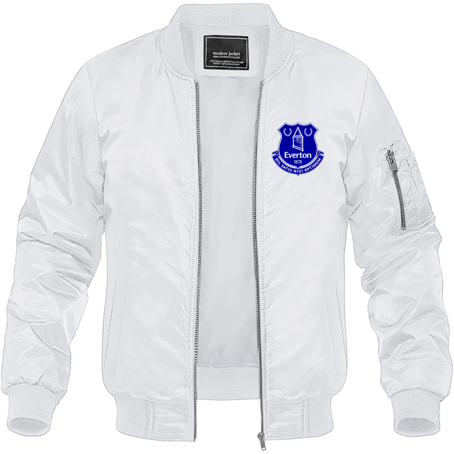 Men's Everton FC Lightweight Bomber Jacket Windbreaker Softshell Varsity Jacket Coat