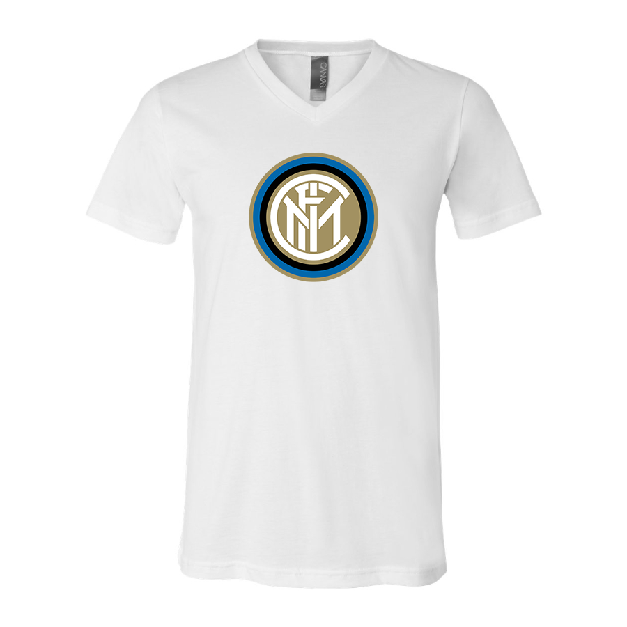 Men’s Inter Milan Soccer - BELLA + CANVAS - Jersey V-Neck Tee - 3005