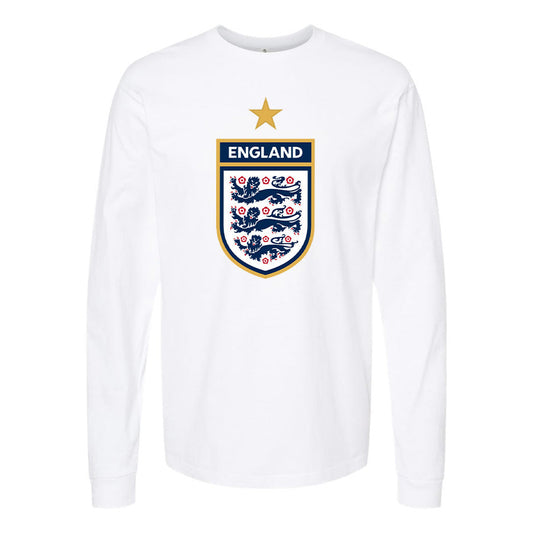 Men's England National Soccer Team Cotton Long Sleeve T-Shirt