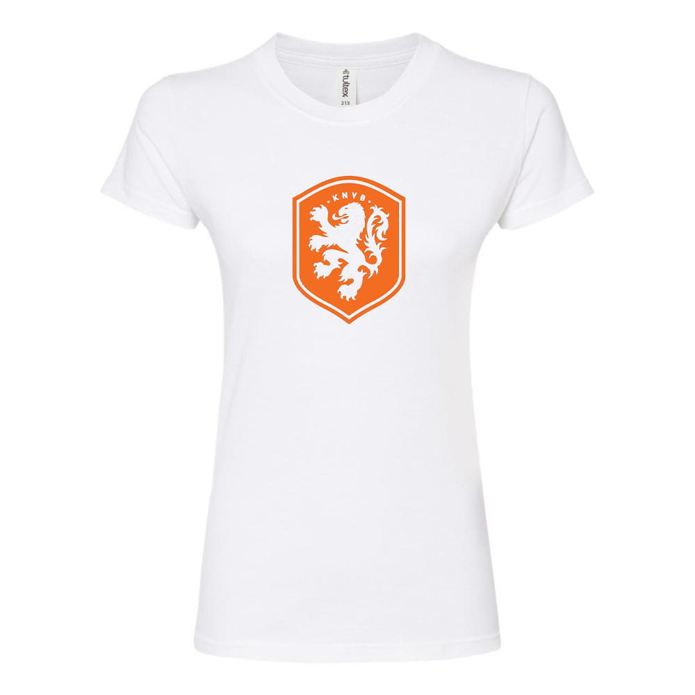 Women's Netherlands National Soccer Team Round Neck T-Shirt