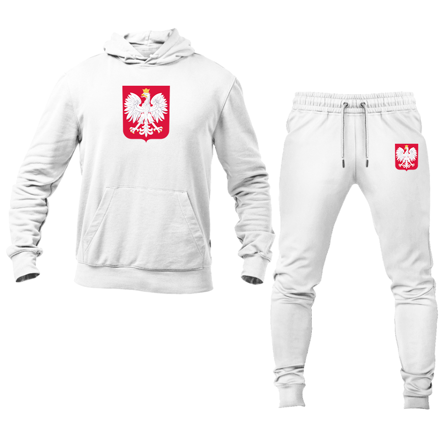 Men's Poland National Soccer Team Hoodie Joggers Set