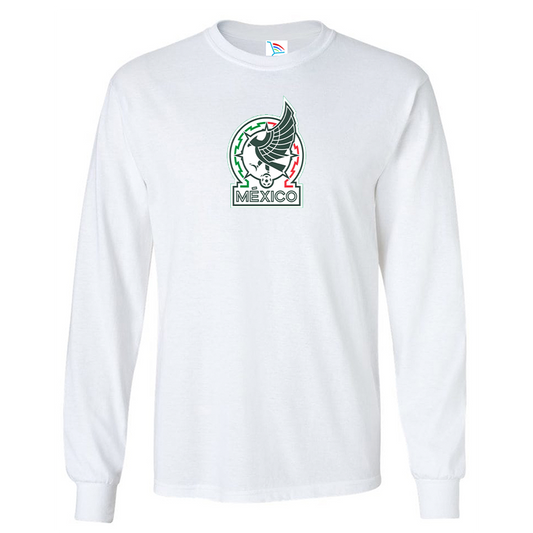 Men’s Mexico Soccer Cotton Long Sleeve T-Shirt
