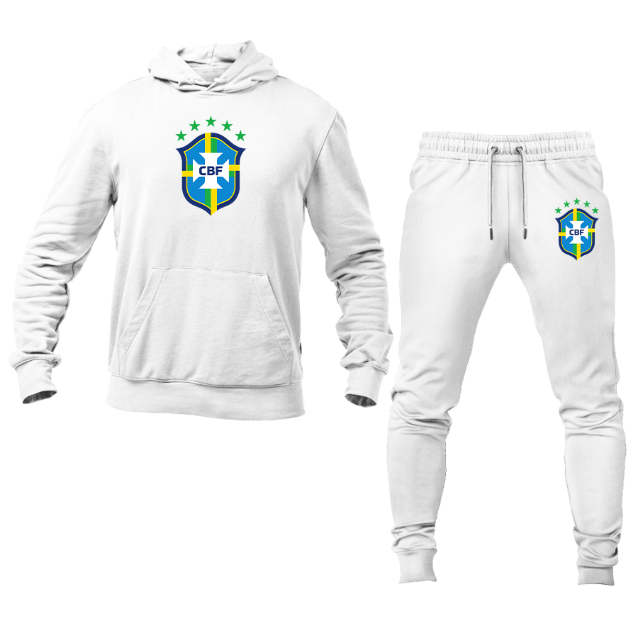 Men's Brazil National Soccer Team Hoodie Joggers Set