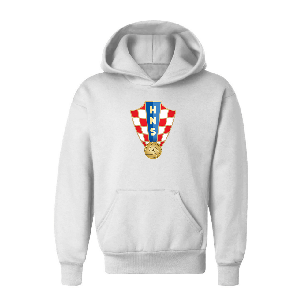 Youth Kids Croatia National Soccer Team Pullover Hoodie