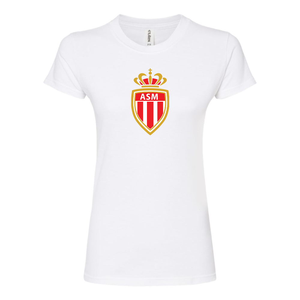 Women's AS Monaco FC Round Neck T-Shirt