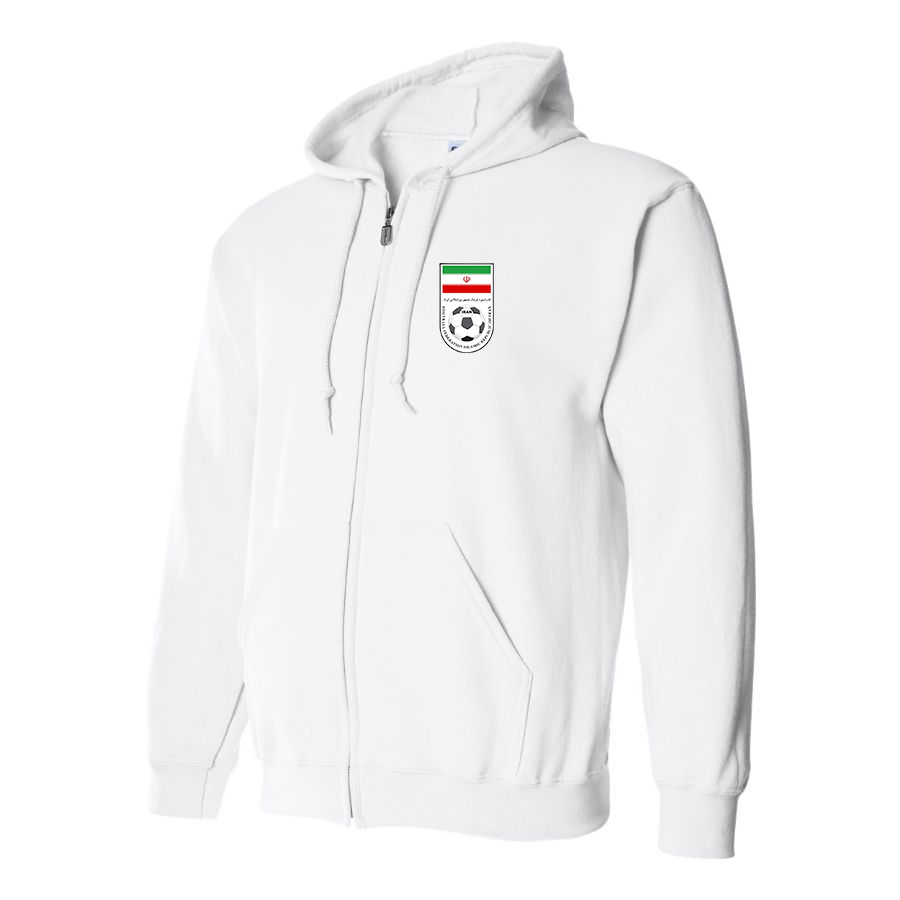 Men's Iran National Soccer Team Zipper Hoodie