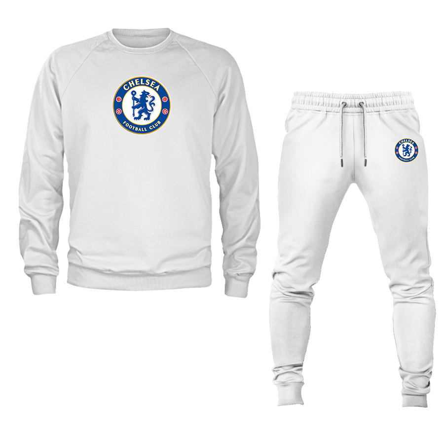 Men's Chelsea Soccer Soccer Logo Crewneck Sweatshirt Joggers Suit