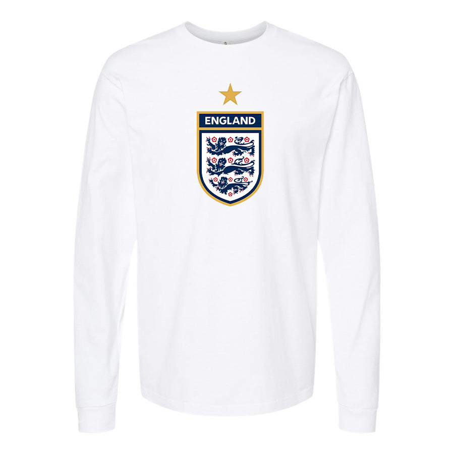 Youth Kids England National Soccer Team Long Sleeve T-Shirt