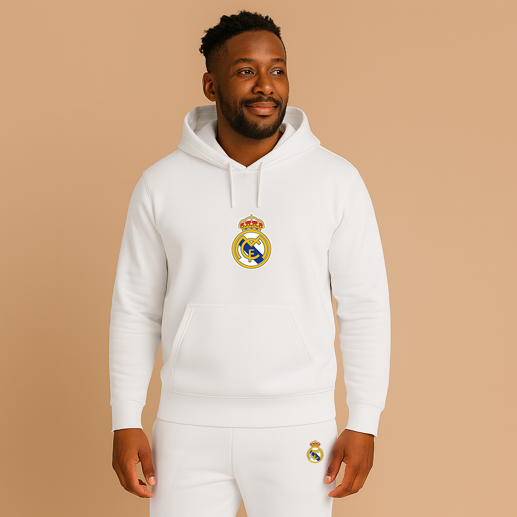 Men’s Real Madrid Soccer Logo Hoodie Joggers Set